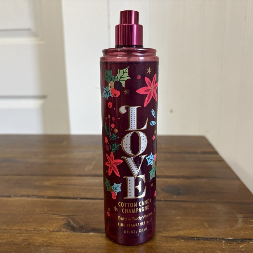 Bath & Body Works Love Cotton Candy Champagne Fragrance Body Spray 8 fl oz READ